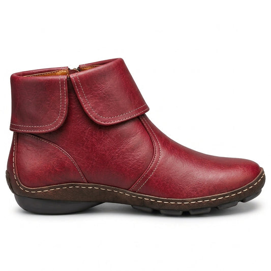 Lawanda - Gefütterte flache Reißverschluss-Stiefelette