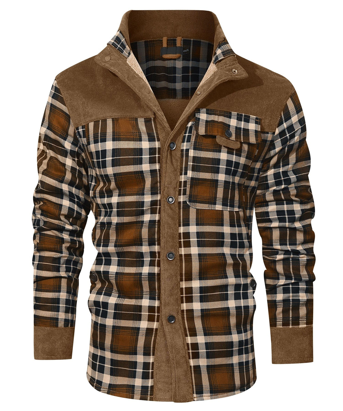 Myles - Gefütterte Karo-Flanelljacke