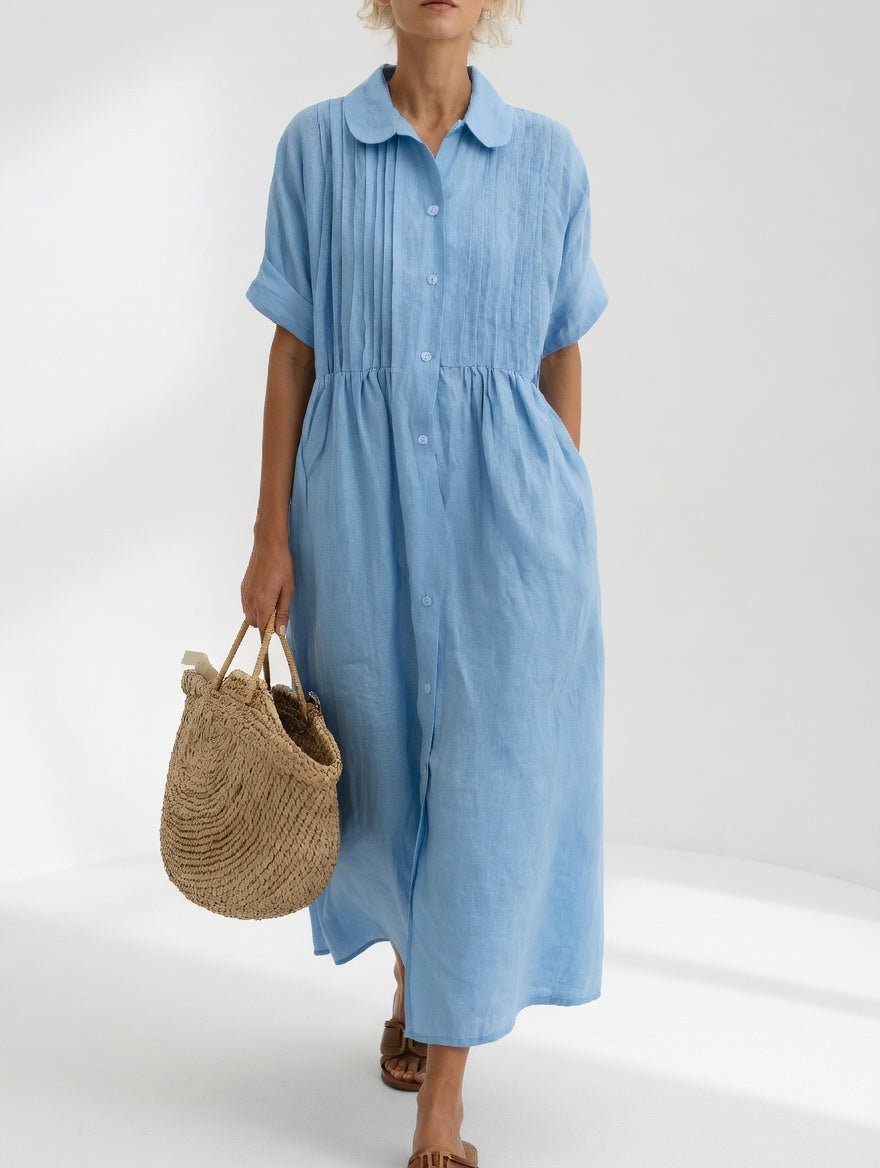 Milagros - Baumwoll Maxi Hemdkleid