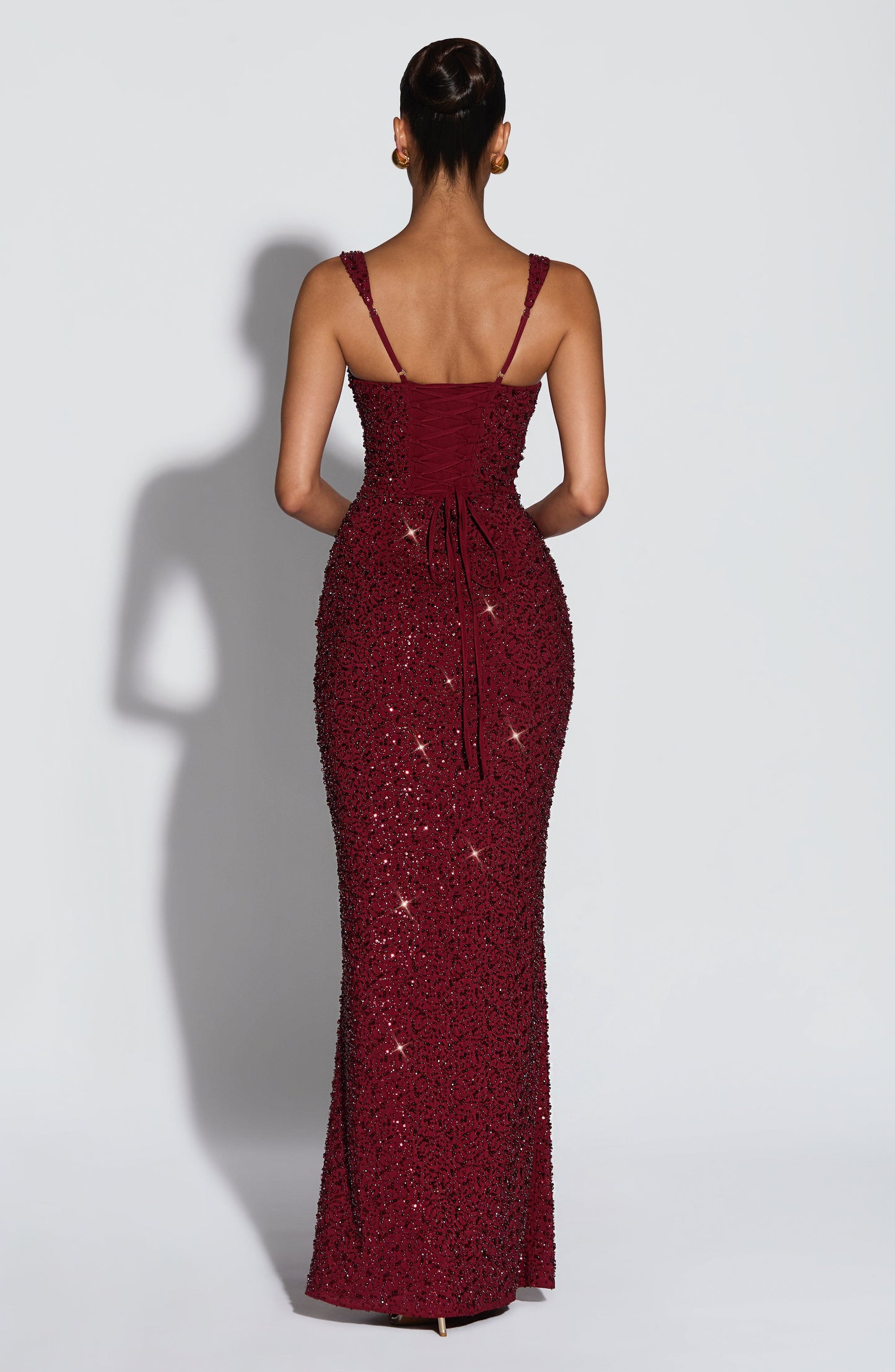 Liora - Schimmerndes Korsagen-Maxikleid
