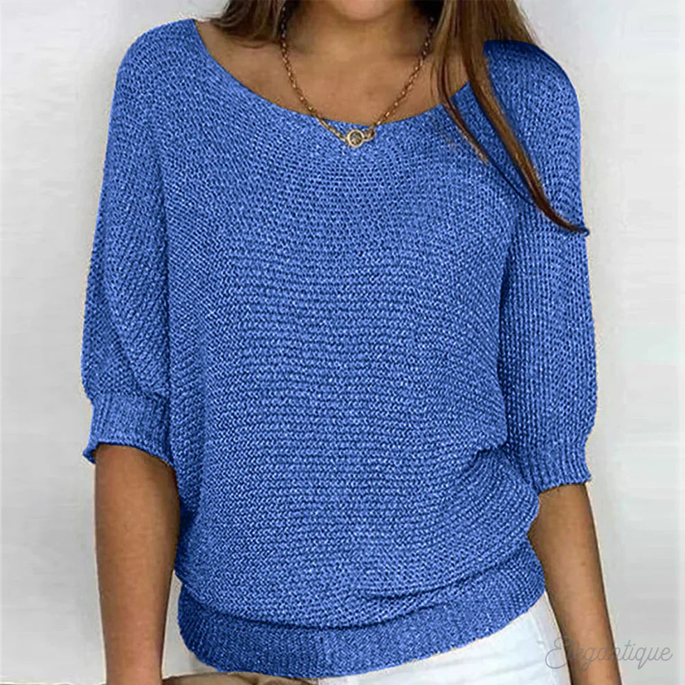 Liviana - Leichter Zopfstrick Pullover