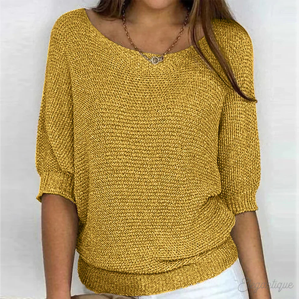 Liviana - Leichter Zopfstrick Pullover