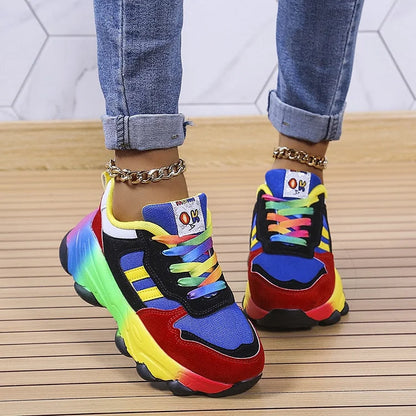 Lunava - Bunter Sneaker mit breiter Spitze