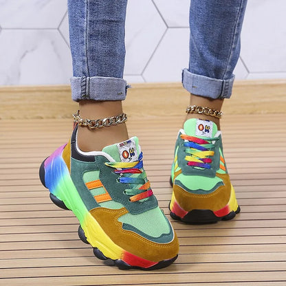 Lunava - Bunter Sneaker mit breiter Spitze