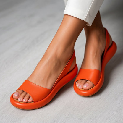 Luz - Gepolsterte Ledersandalen