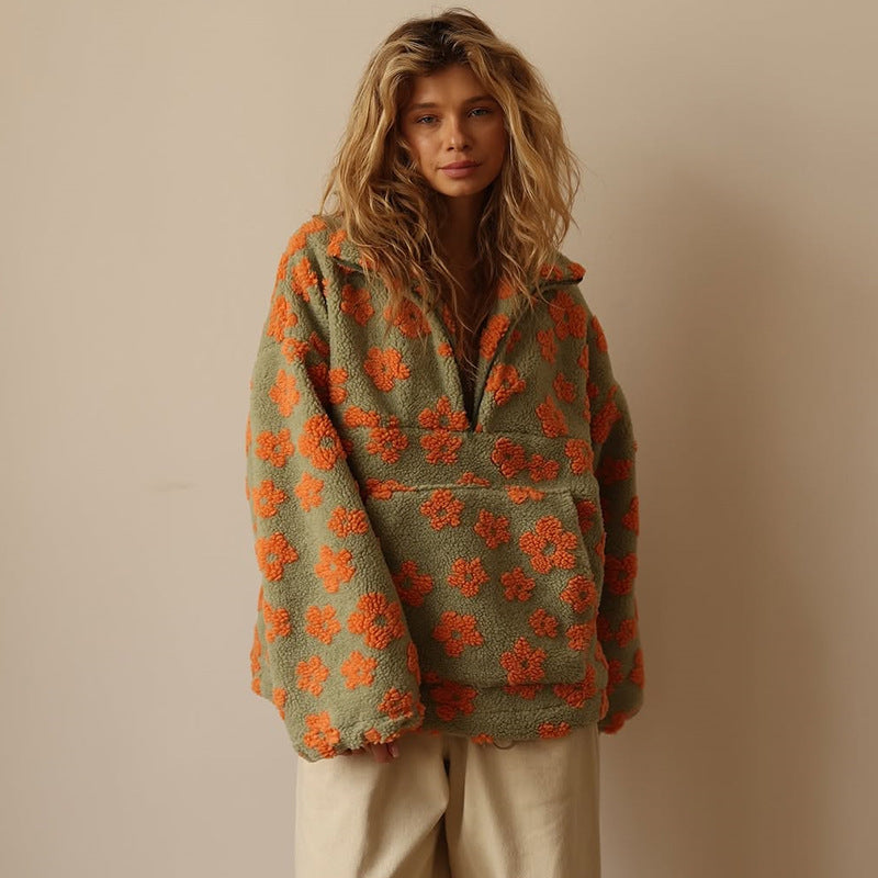 Alenia - Lockere Teddy-Fleece-Jacke