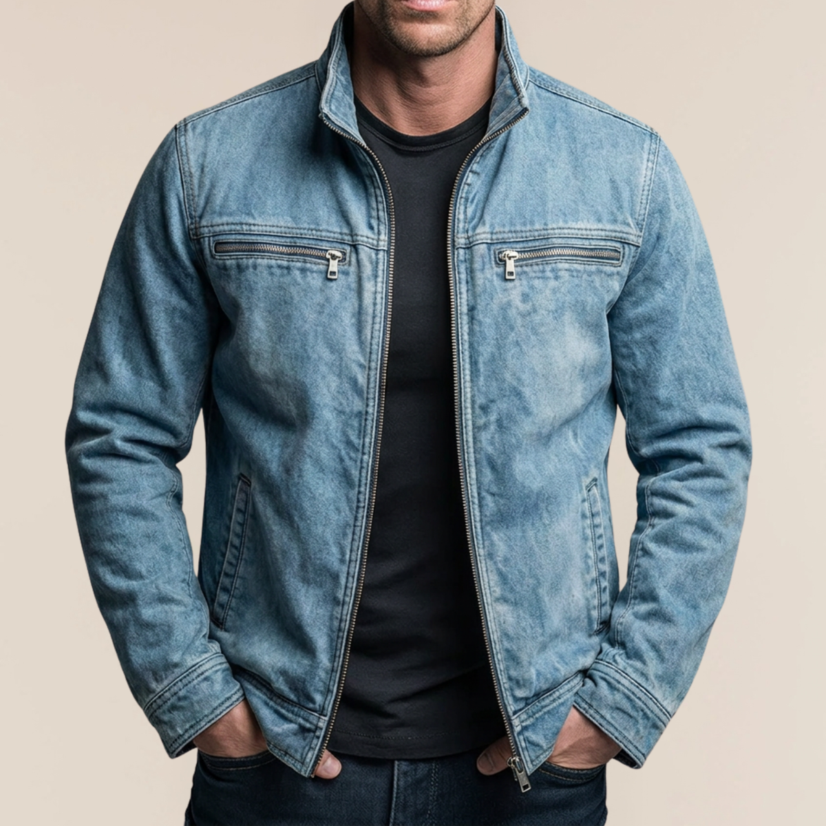 Meroux - Baumwolljacke mit Vintage-Effekt