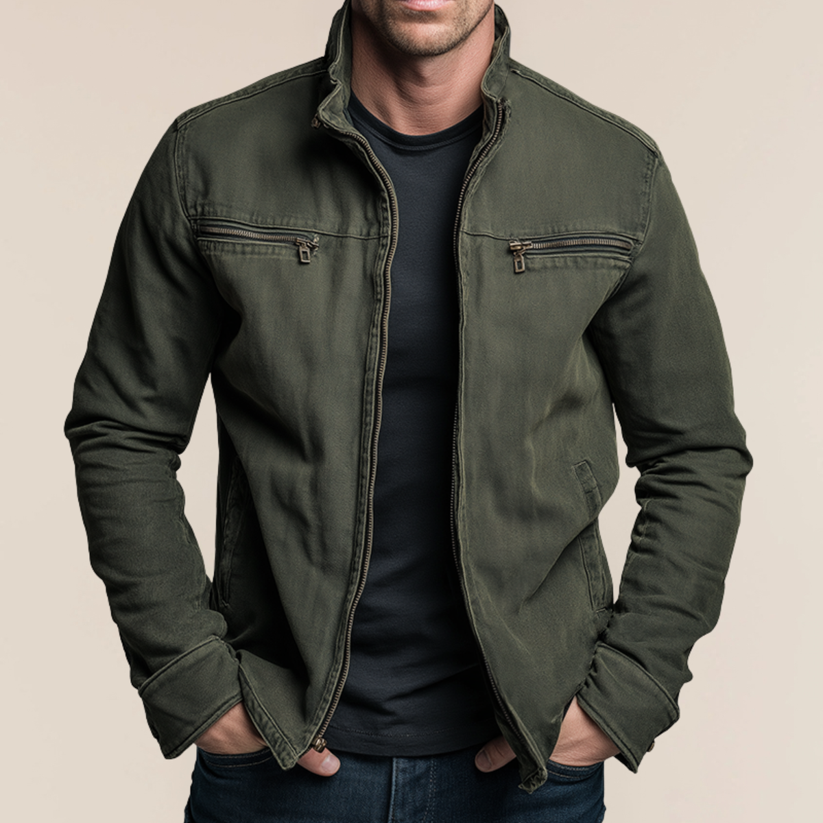 Meroux - Baumwolljacke mit Vintage-Effekt