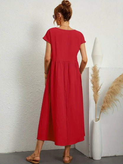 Glenna - Fließendes Midi-Kleid