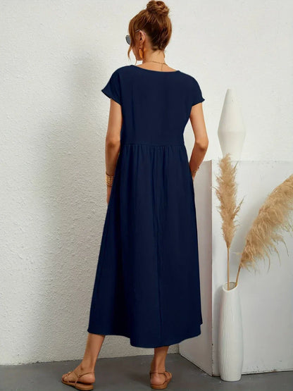 Glenna - Fließendes Midi-Kleid