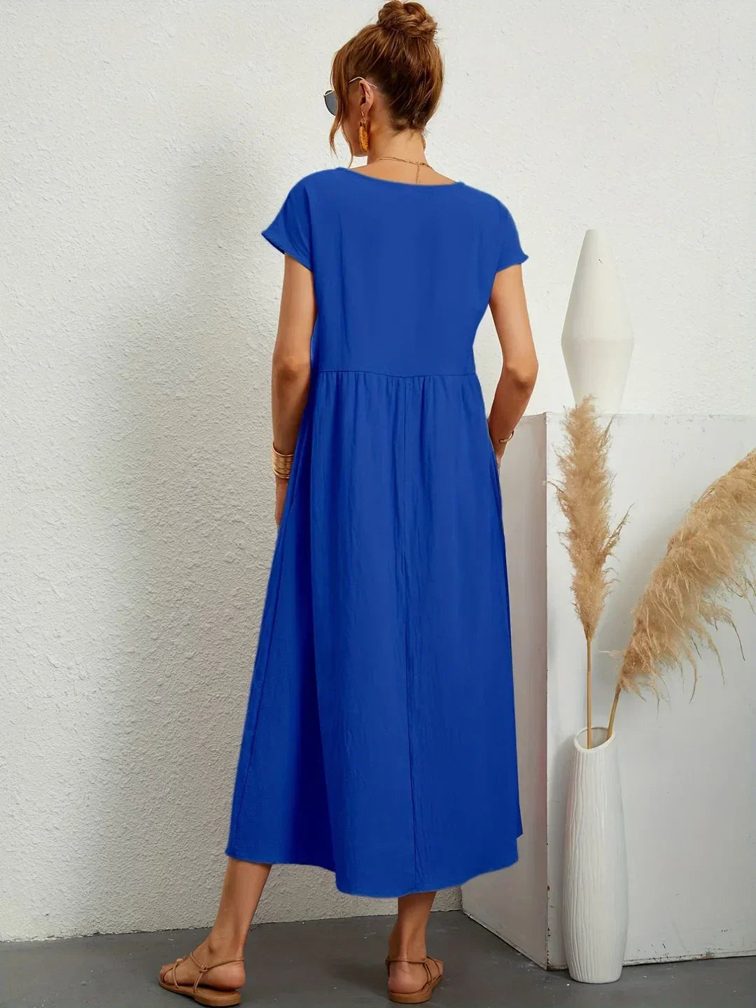 Glenna - Fließendes Midi-Kleid