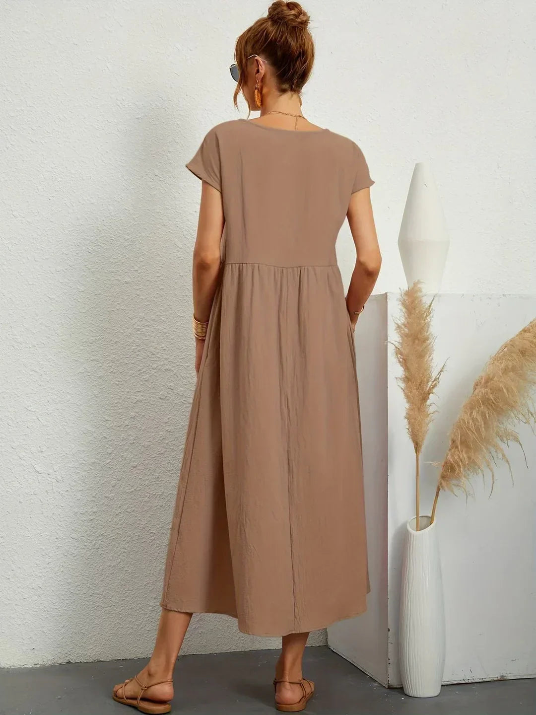 Glenna - Fließendes Midi-Kleid
