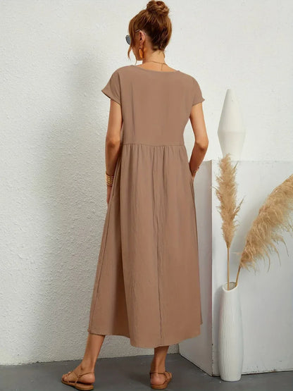 Glenna - Fließendes Midi-Kleid