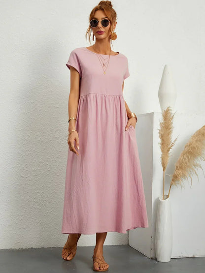 Glenna - Fließendes Midi-Kleid