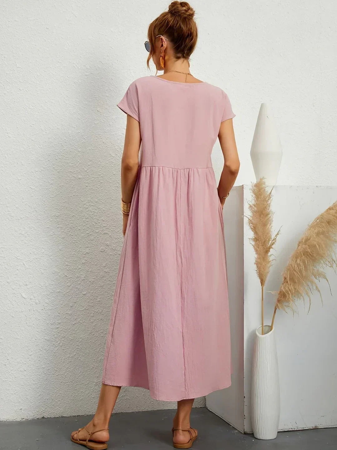 Glenna - Fließendes Midi-Kleid