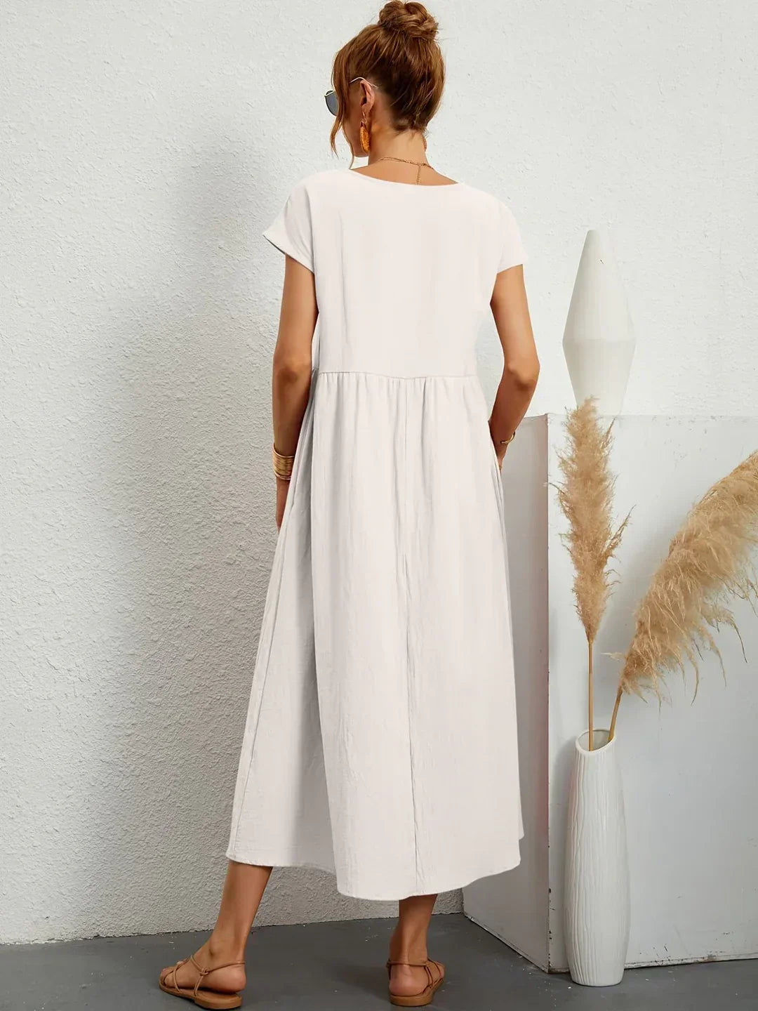 Glenna - Fließendes Midi-Kleid