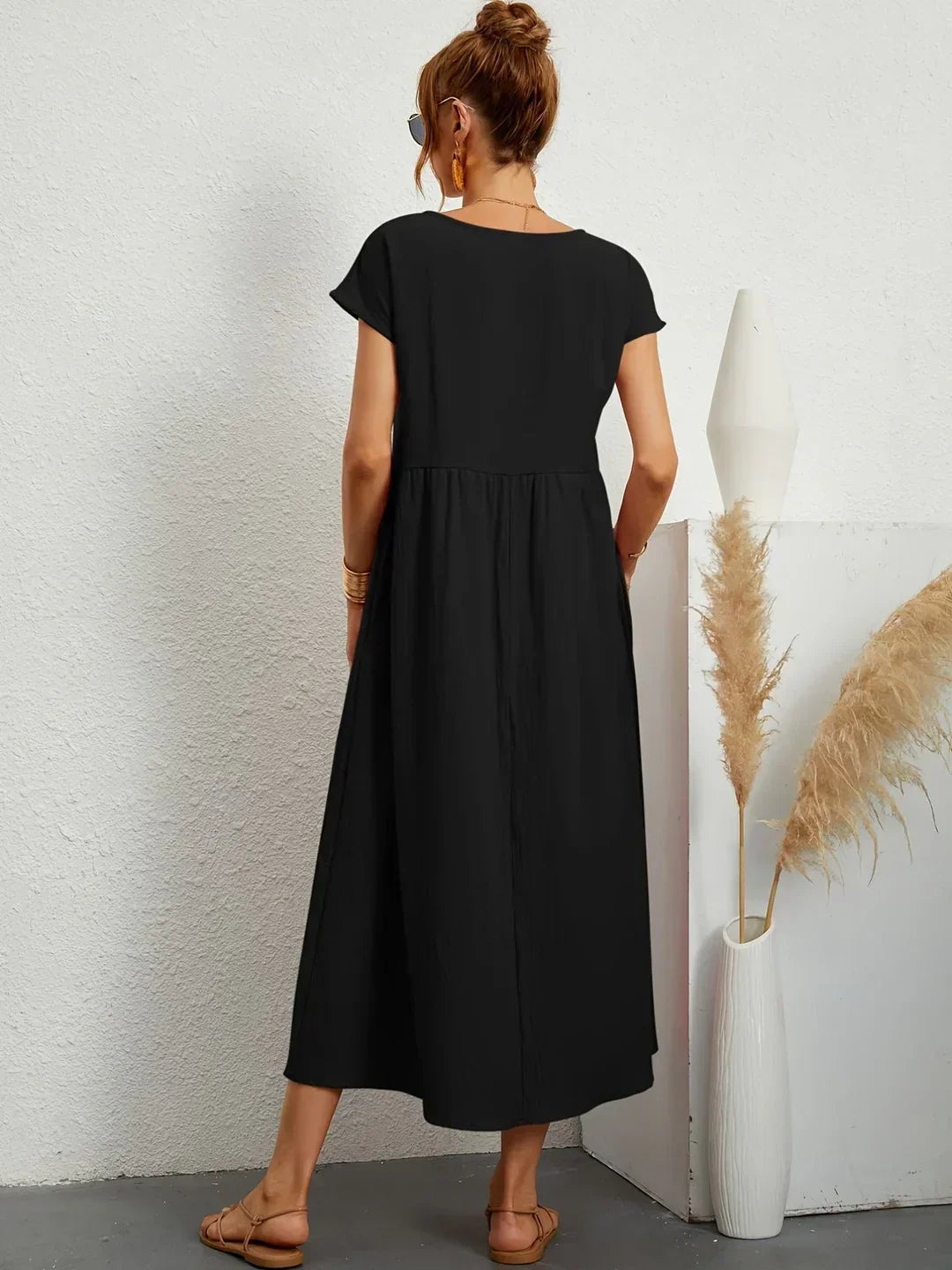 Glenna - Fließendes Midi-Kleid