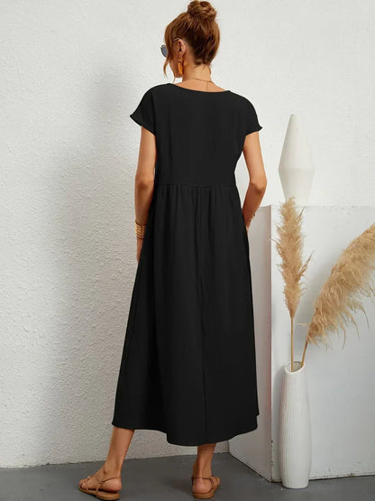Glenna - Fließendes Midi-Kleid