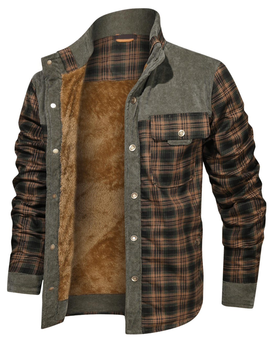 Myles - Gefütterte Karo-Flanelljacke