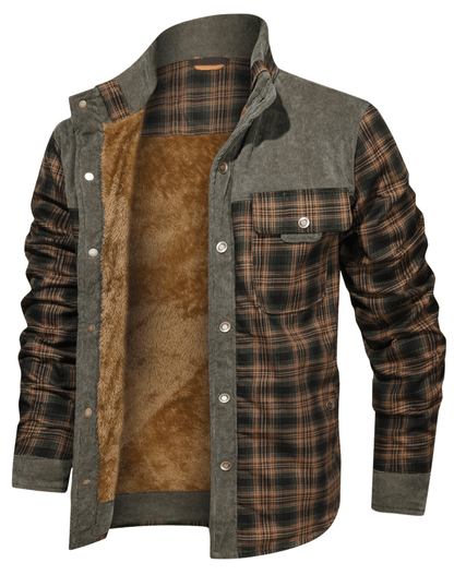 Myles - Gefütterte Karo-Flanelljacke