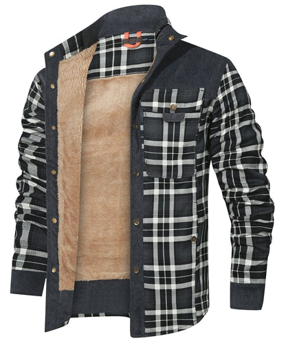 Myles - Gefütterte Karo-Flanelljacke