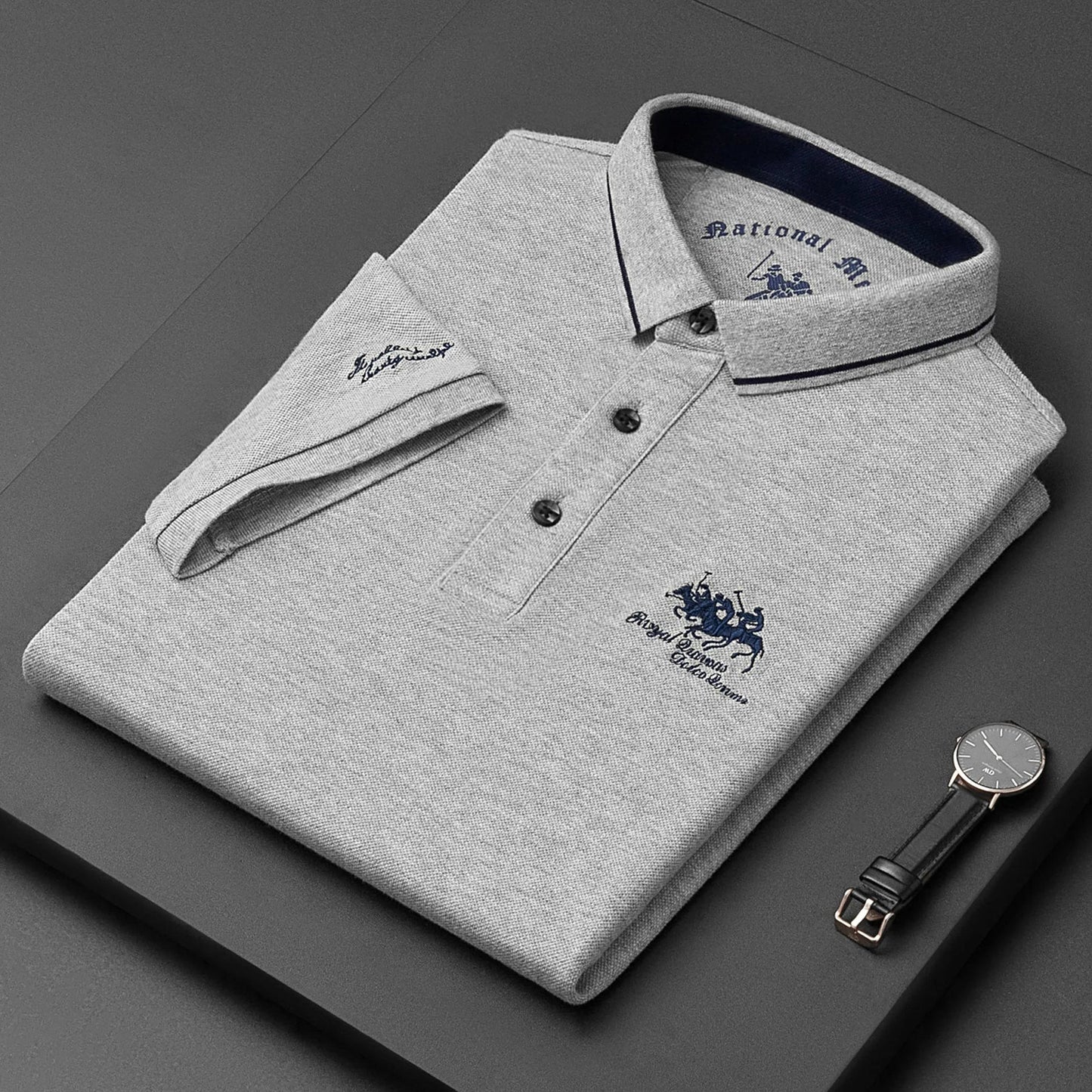 Norrel - Tailliertes Baumwoll-Poloshirt