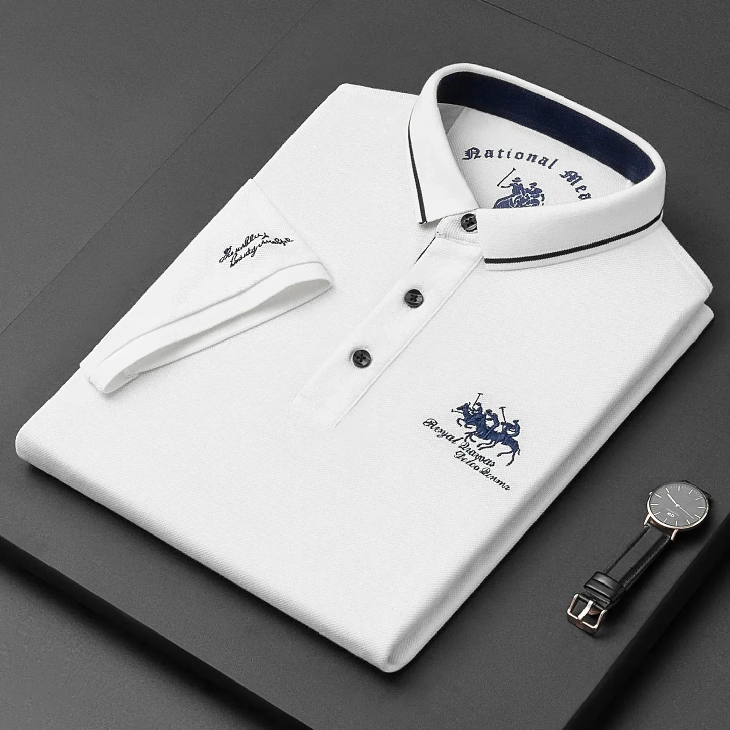 Norrel - Tailliertes Baumwoll-Poloshirt