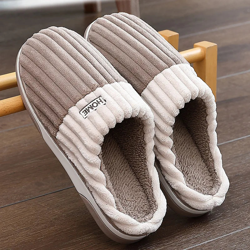Paula - Gerippte Velours-Pantoffeln