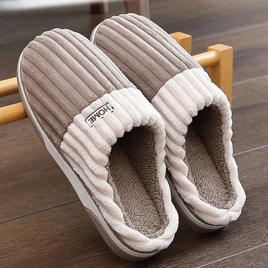 Paula - Gerippte Velours-Pantoffeln