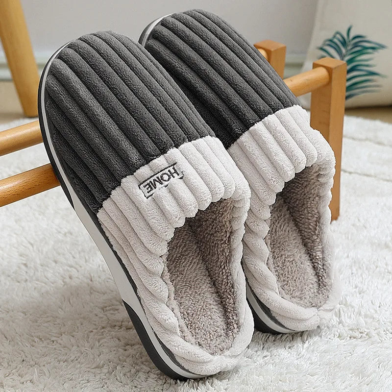 Paula - Gerippte Velours-Pantoffeln
