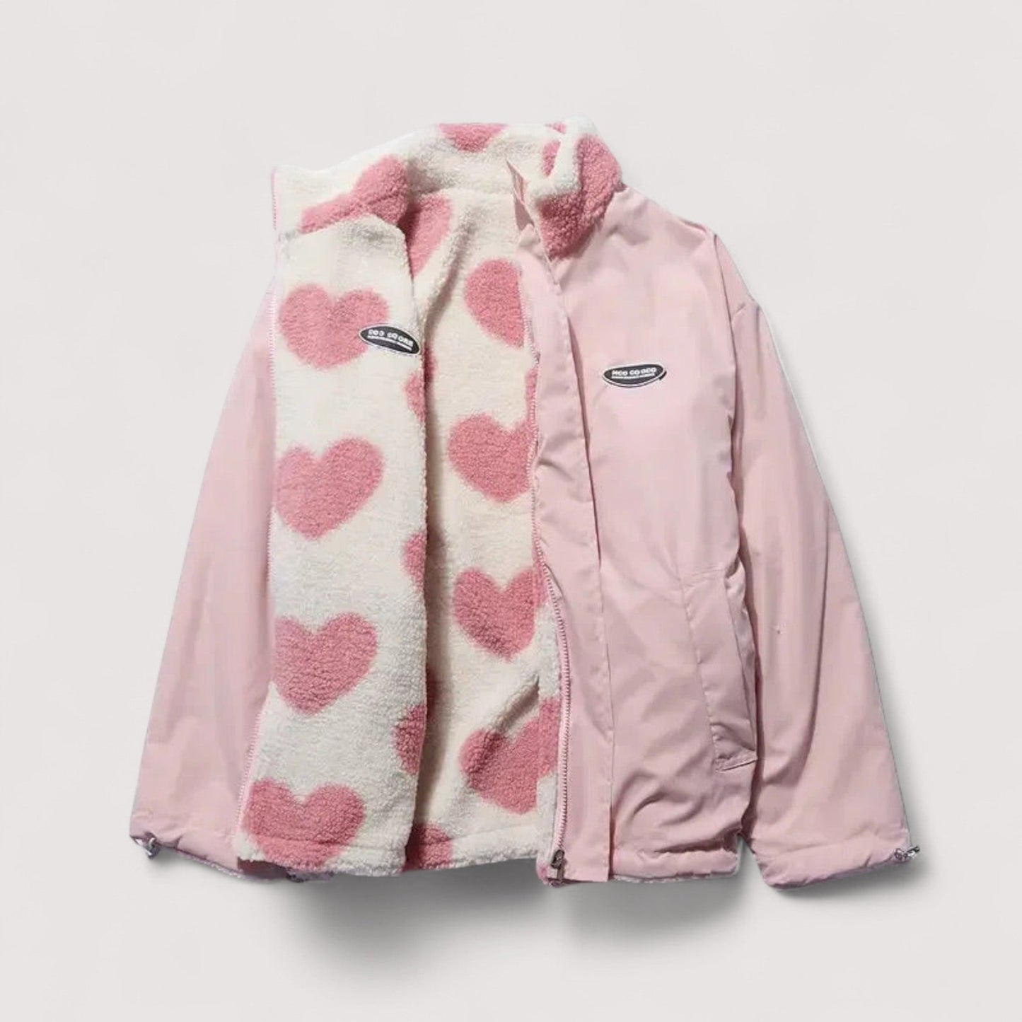 Paulette - Leichte Wendejacke mit Herzmuster