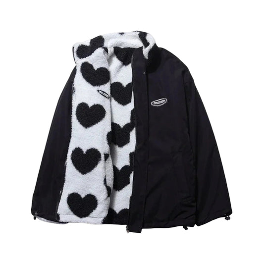 Paulette - Leichte Wendejacke mit Herzmuster