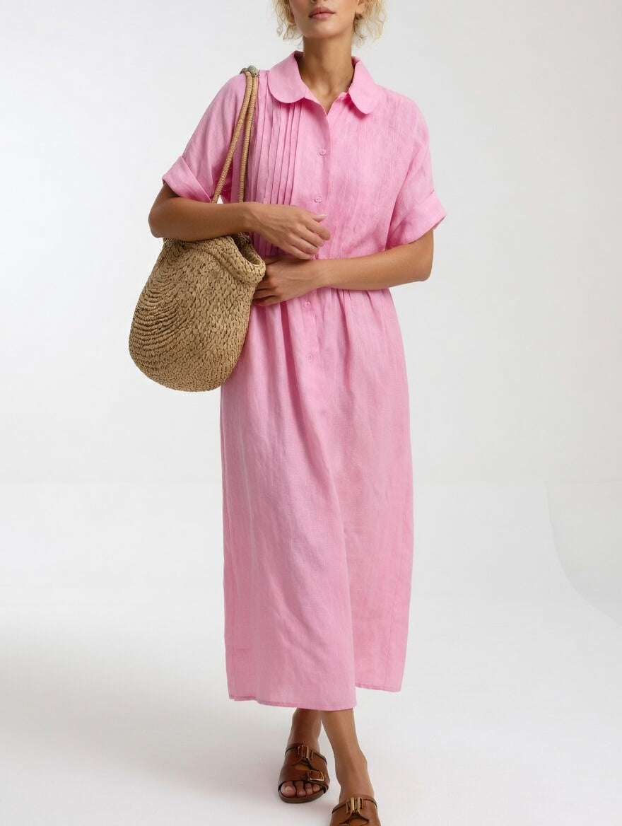 Milagros - Baumwoll Maxi Hemdkleid
