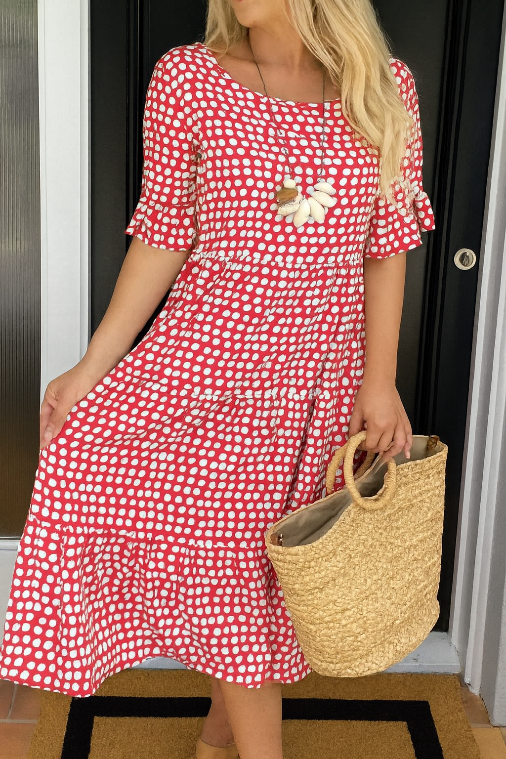 Ramona - Kurzärmliges Midi-Kleid