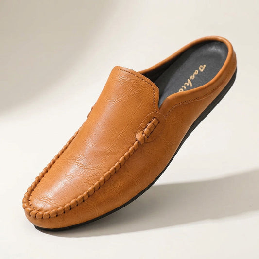 Randy - Leder-Mules mit Mokassinnaht