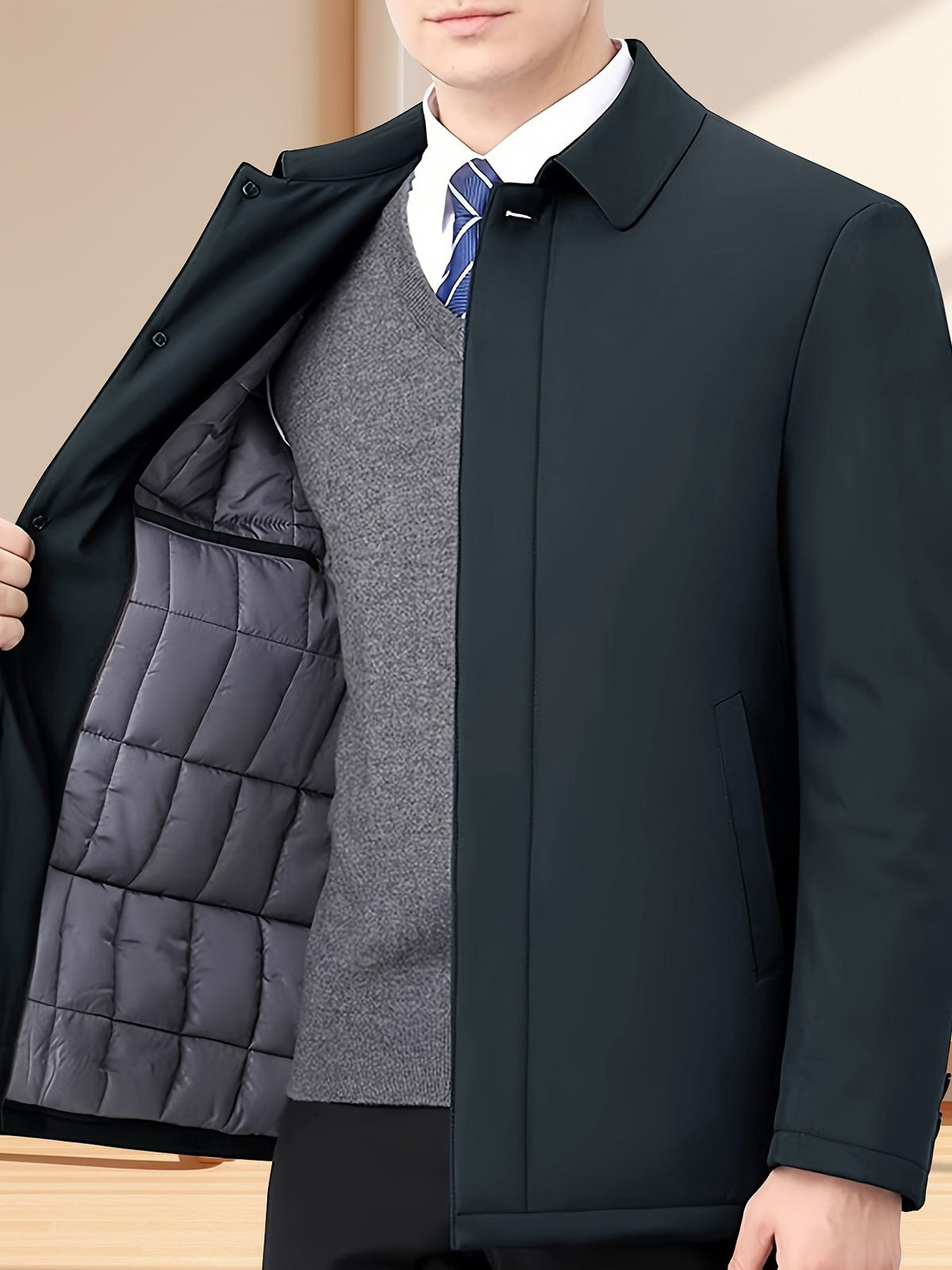 Ravion - Gewebte Herrenjacke mit Revers