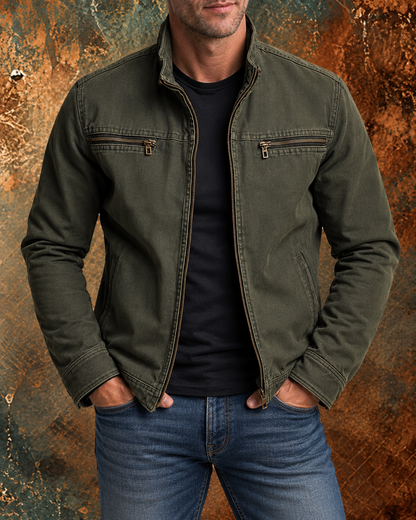 Renato - Olivgrüne Vintage-Feldjacke