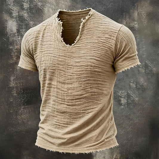 Renzo - Vintage V-Ausschnitt T-Shirt