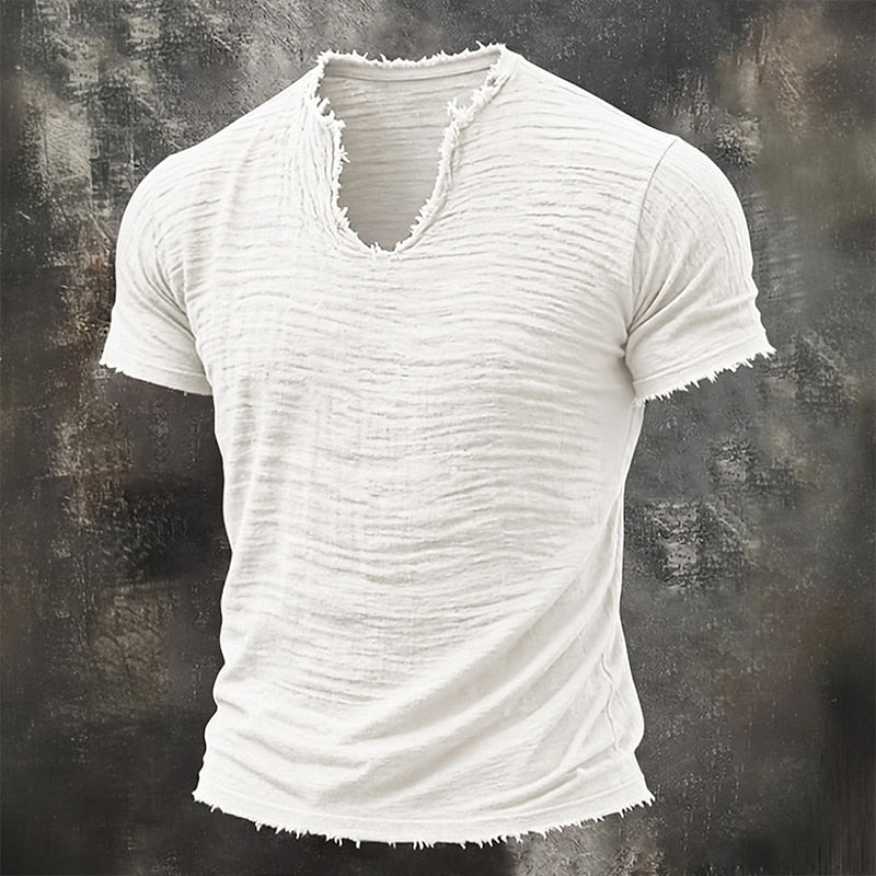 Renzo - Vintage V-Ausschnitt T-Shirt