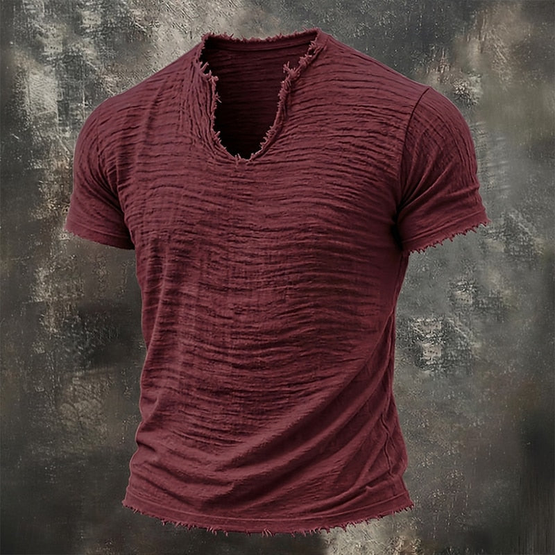 Renzo - Vintage V-Ausschnitt T-Shirt