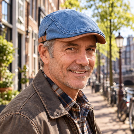 Franklyn - Verstellbare Denim-Flachkappe
