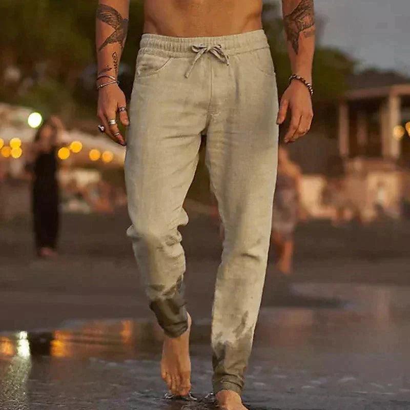 Rivaro - Herren Leinen-Strandhose
