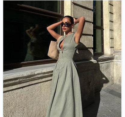 Rosalie - Fließendes Maxikleid