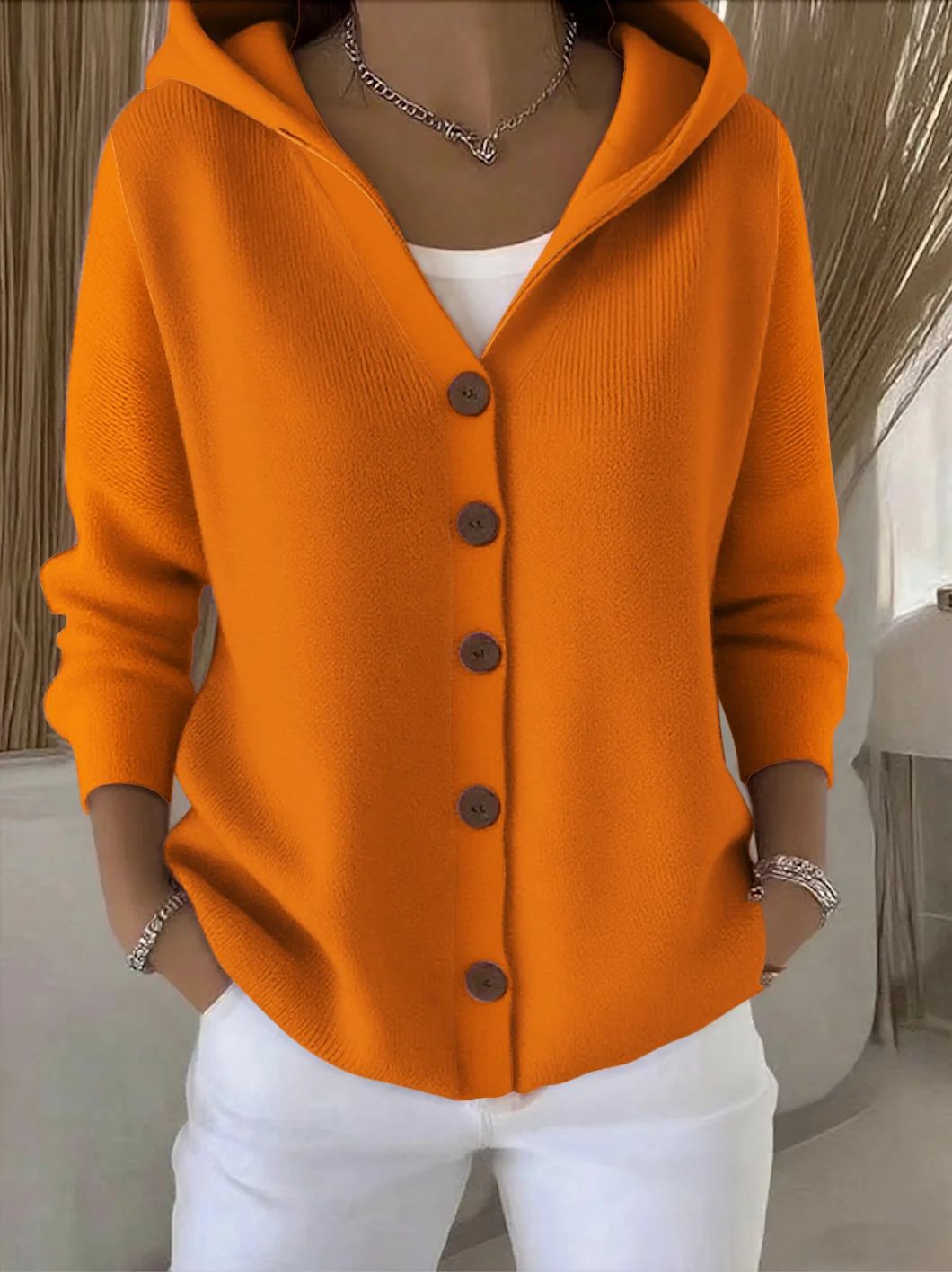 Rosetta - Strickcardigan mit Kapuze