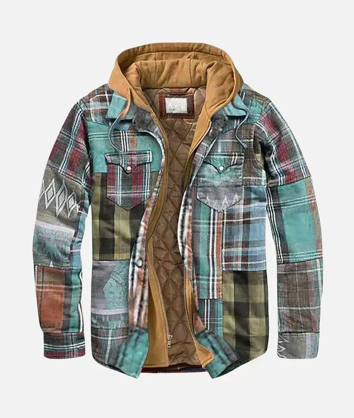 Rovik - Karierte Patchwork-Jacke