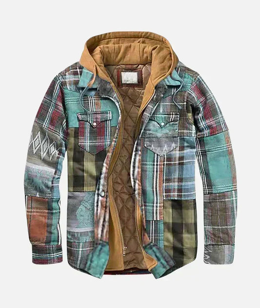 Rovik - Karierte Patchwork-Jacke