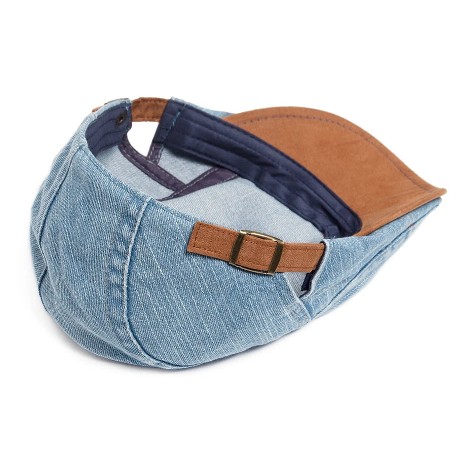 Franklyn - Verstellbare Denim-Flachkappe