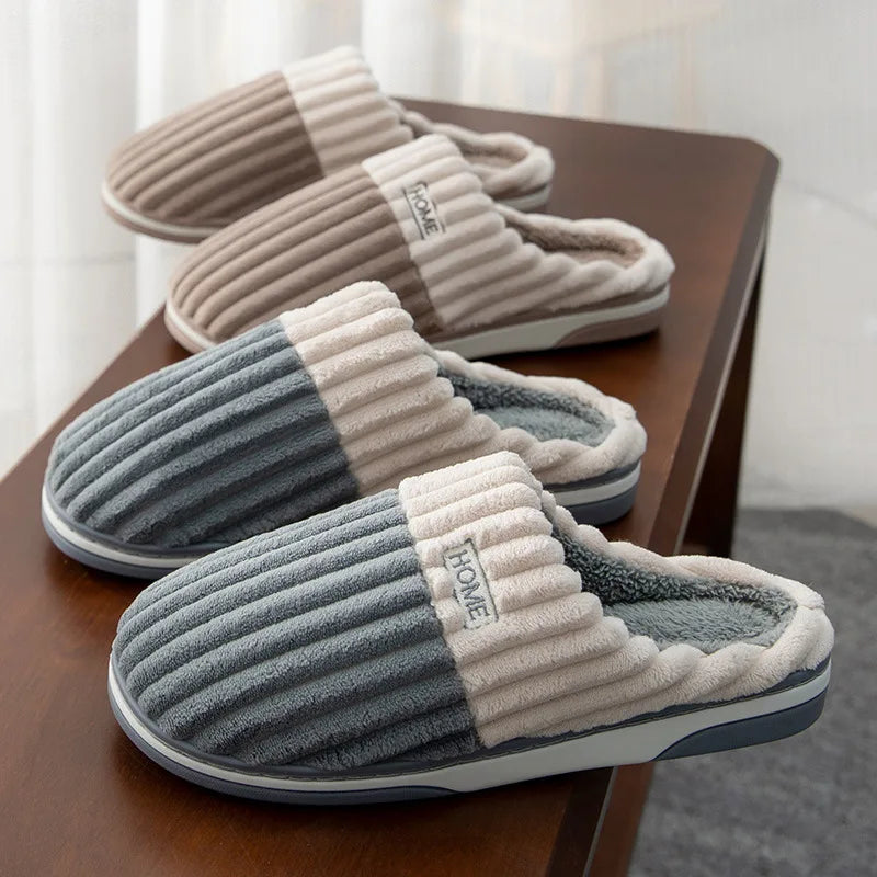 Paula - Gerippte Velours-Pantoffeln