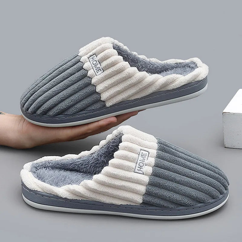 Paula - Gerippte Velours-Pantoffeln