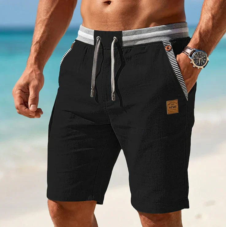 Verdin - Entspannte Leinen-Shorts mit Kordelzug